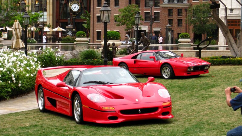 Red Ferrari Sports Cars — Calm, Afternoon