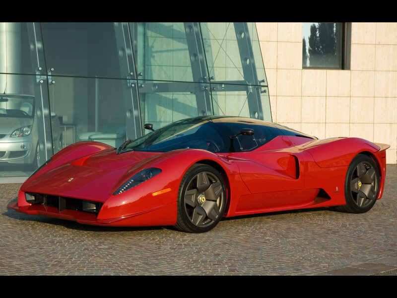 Red Ferrari Supercar — Dramatic, Afternoon