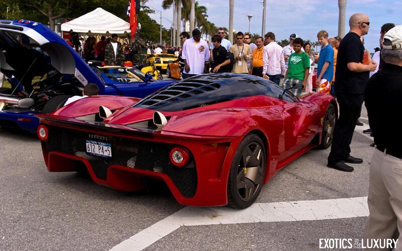 Red Ferrari Supercar — Outdoor, Afternoon