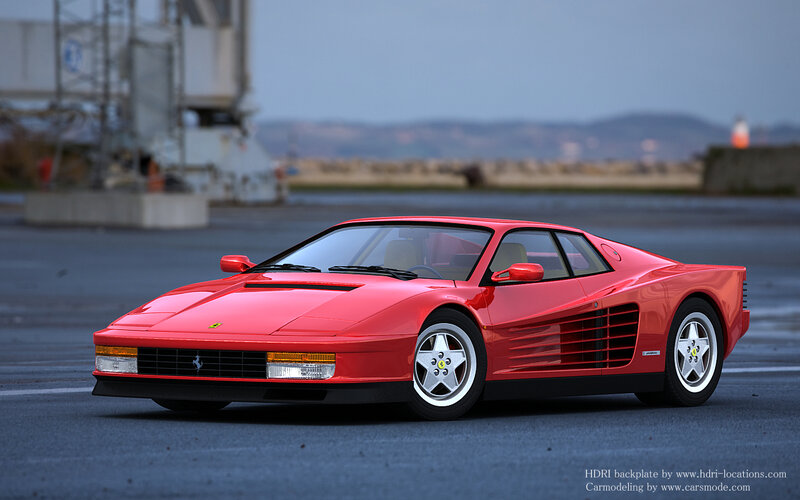 Red Ferrari Testarossa