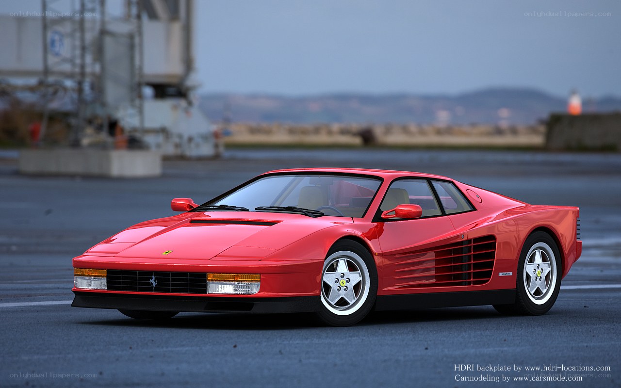 Red Ferrari Testarossa