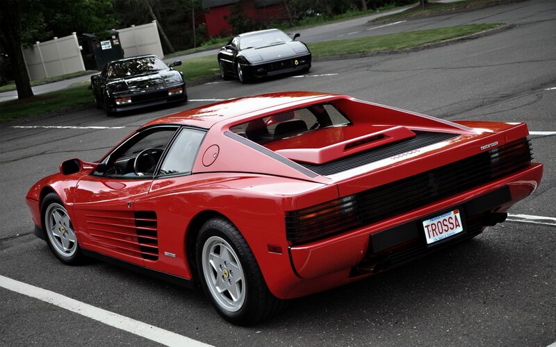 Red Ferrari Testarossa — Calm, Afternoon, Photograph