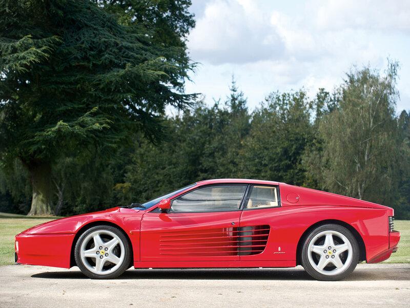 Red Ferrari Testarossa — Serene, Afternoon, Photograph