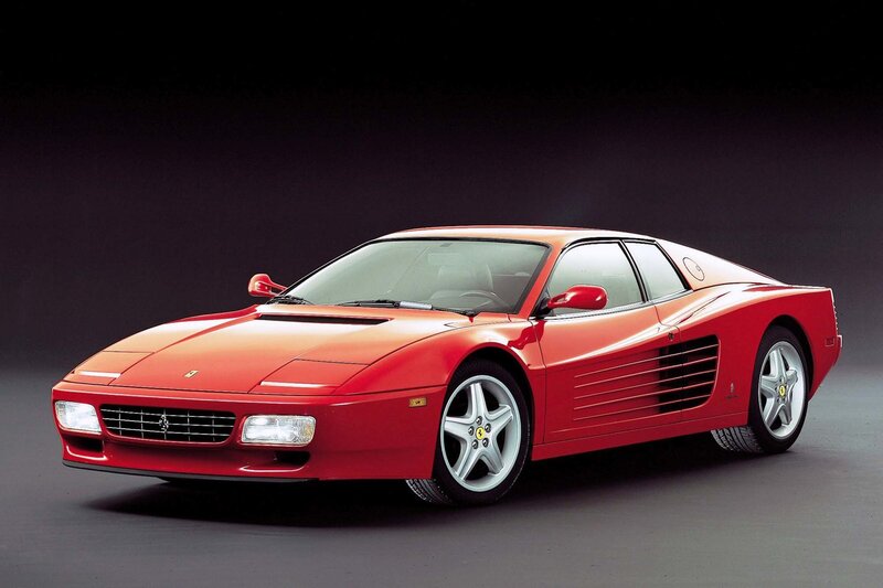Red Ferrari Testarossa sports car