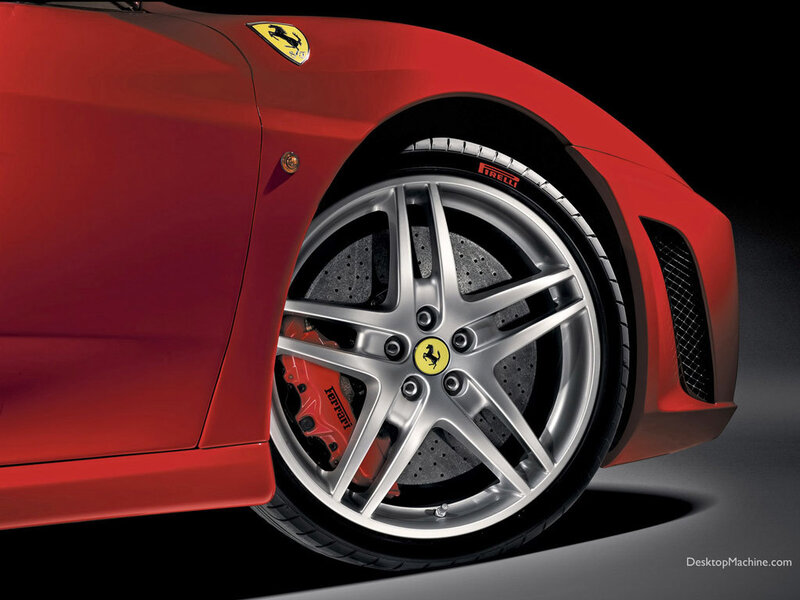Red Ferrari Wheel — Dramatic, Photograph, Brake, Fender