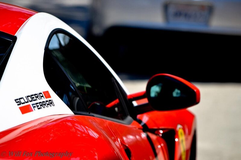 Red Ferrari with Scuderia logo