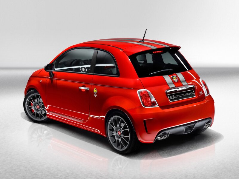 Red Fiat 500 Abarth tribute car