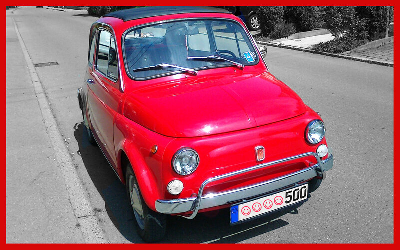 Red Fiat 500 Car — Neutral
