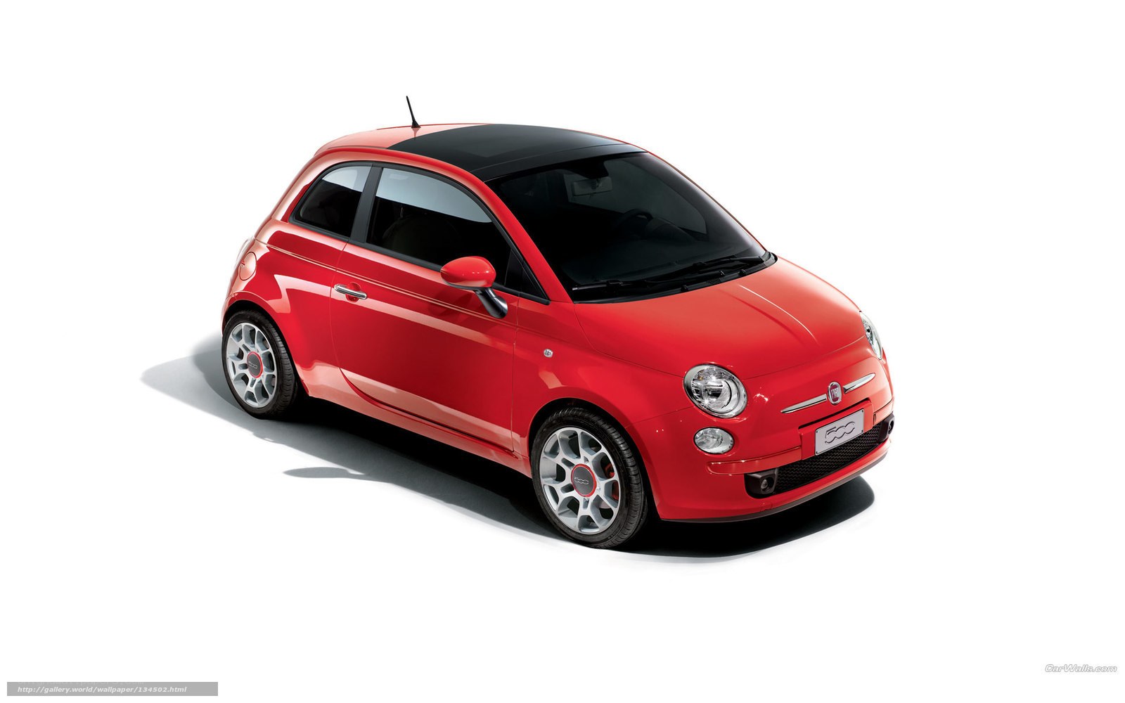 Red Fiat 500 car