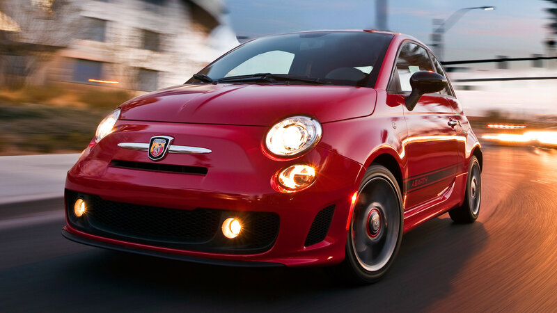 Red Fiat Abarth Car — Dynamic