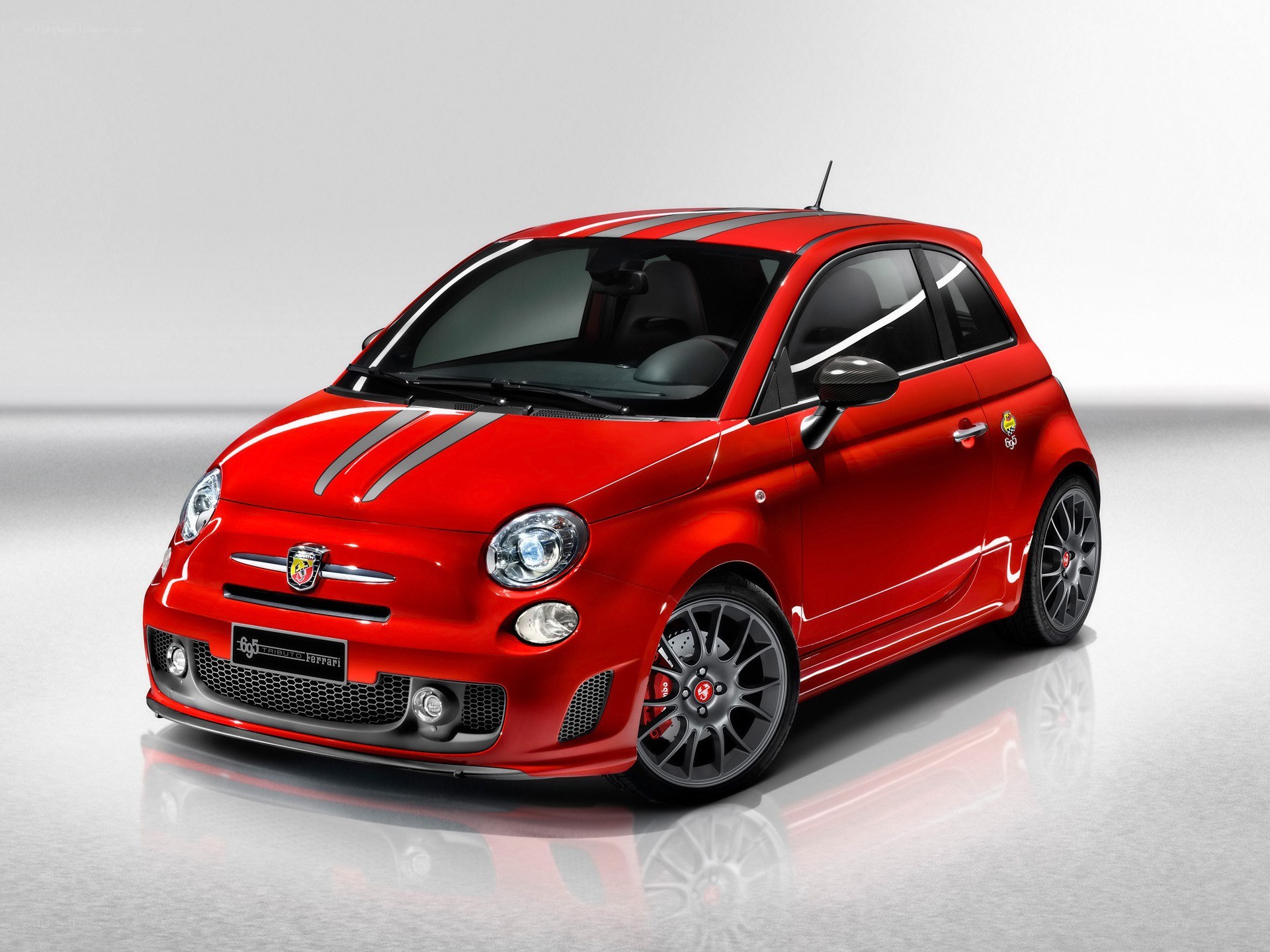 Red Fiat Abarth car