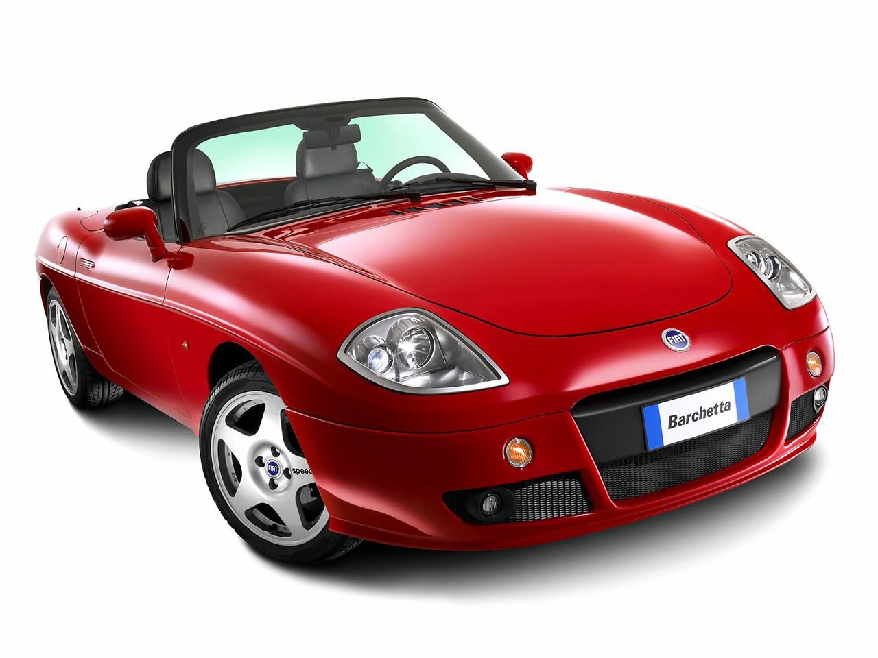 Red Fiat Barchetta convertible