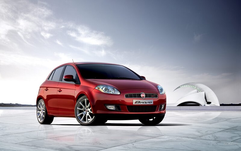 Red Fiat Bravo car