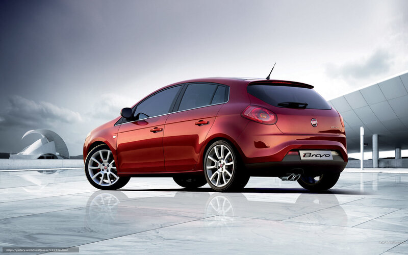 Red Fiat Bravo Car — Dramatic