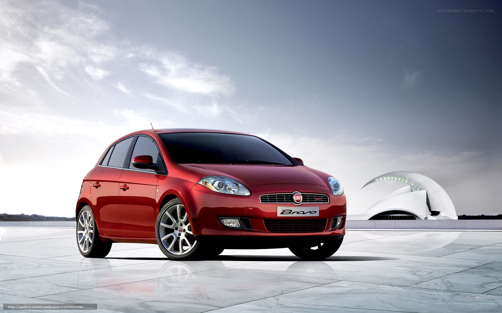 Red Fiat Bravo car