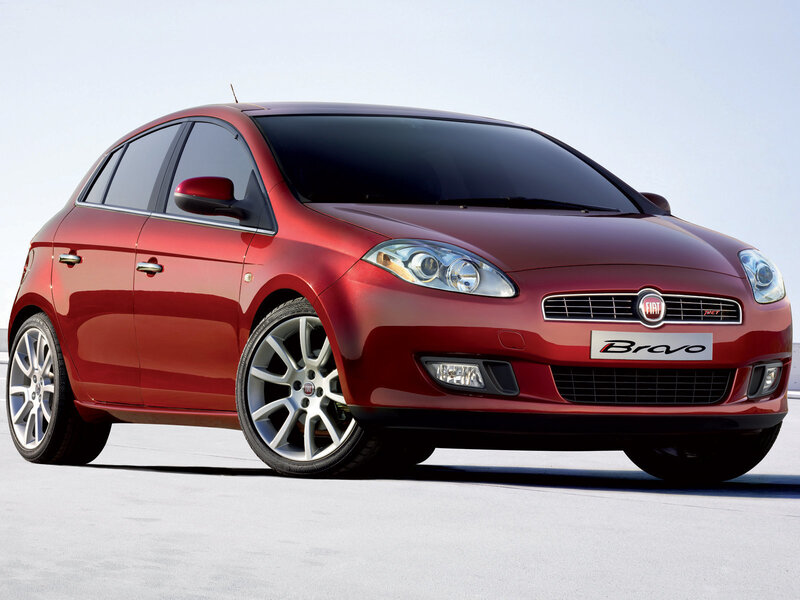 Red Fiat Bravo hatchback