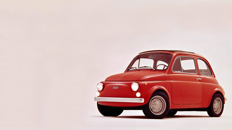 Red Fiat Car — Neutral, Photograph, Headlights