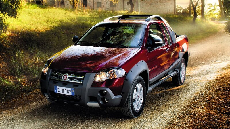 Red Fiat Panda Pickup Truck