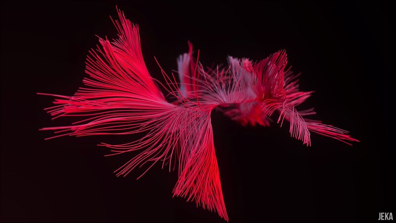Red Fiber-like Structure