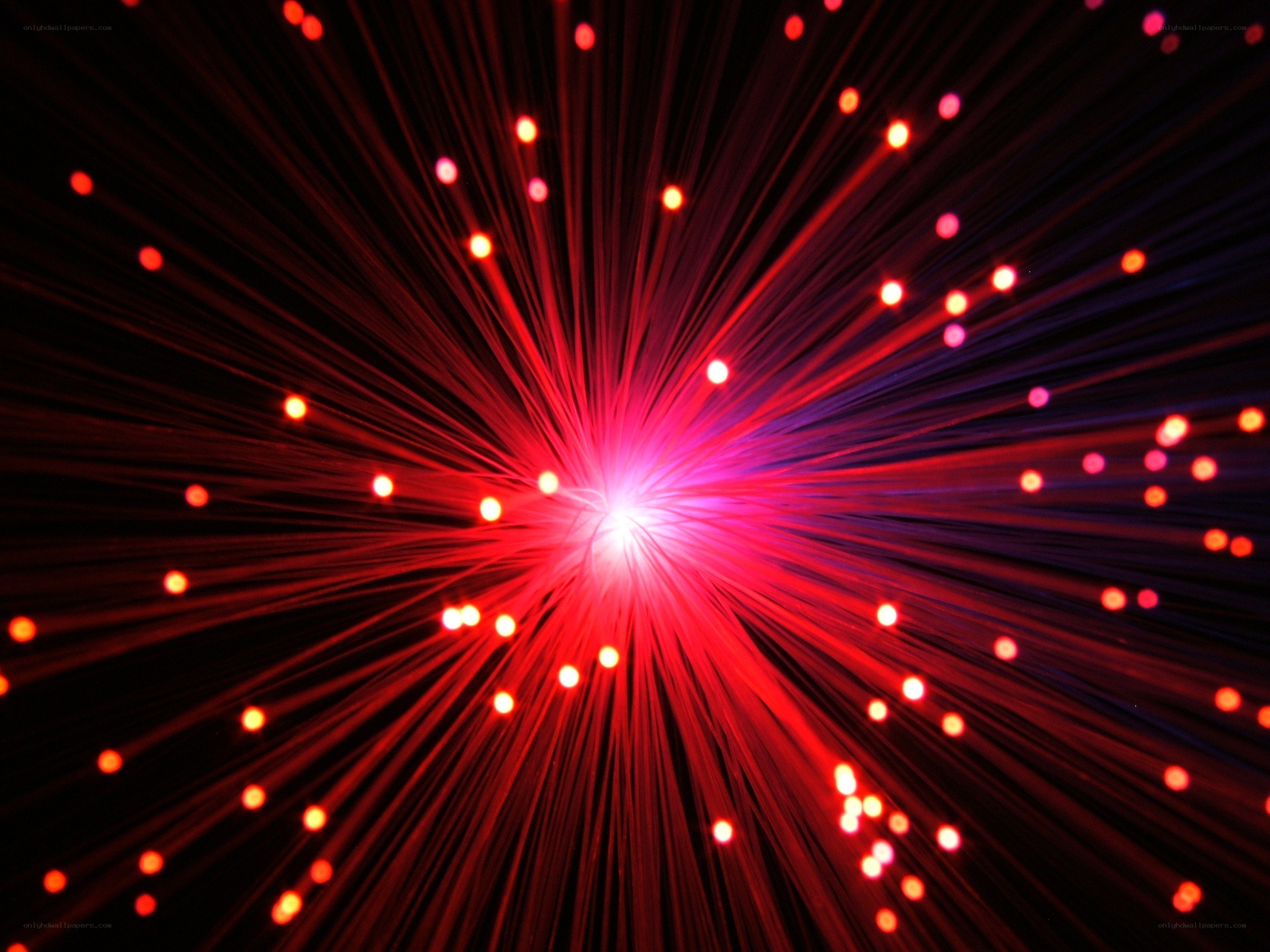 Red fiber optic burst