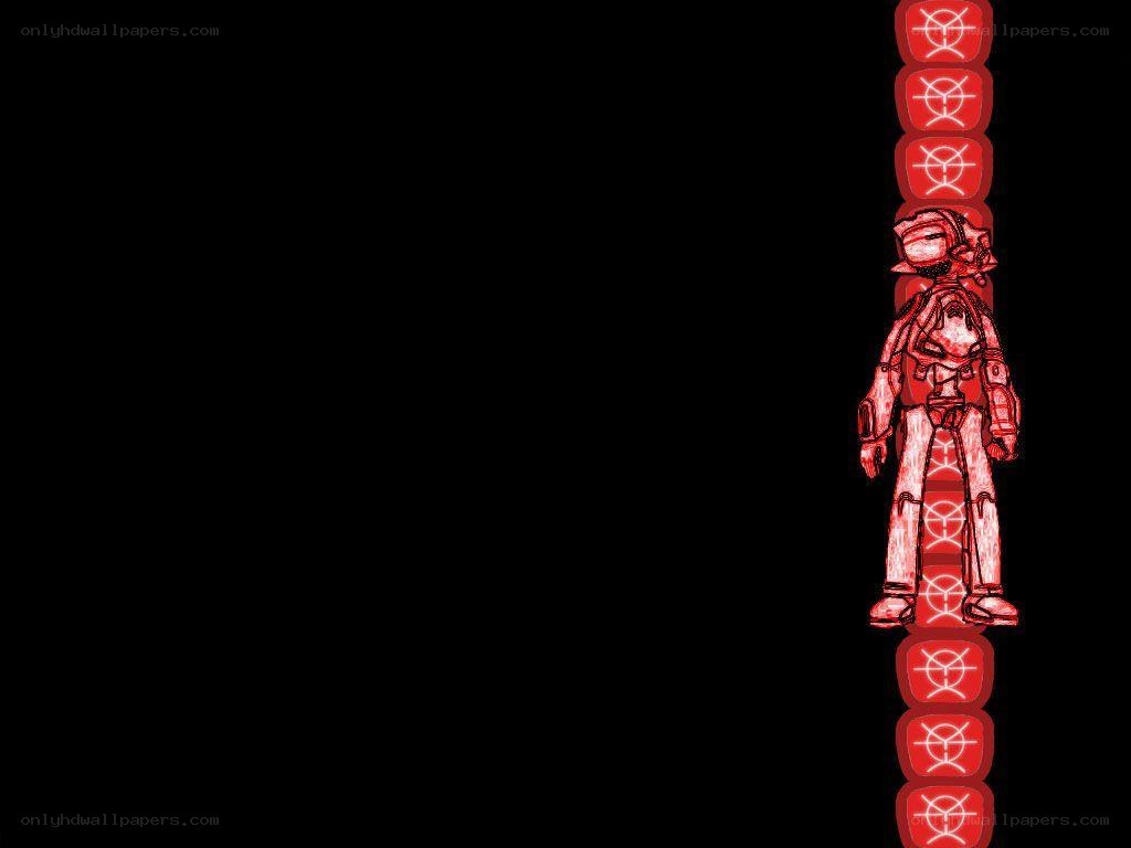 red figure on black background