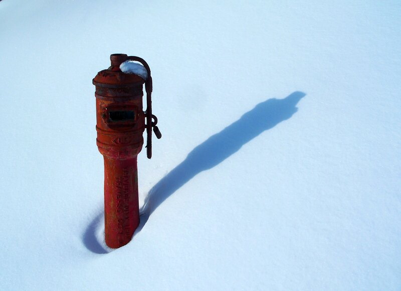 Red Fire Hydrant in Snow