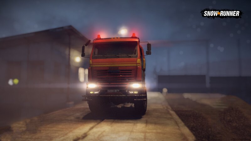 Red Fire Truck — Dark