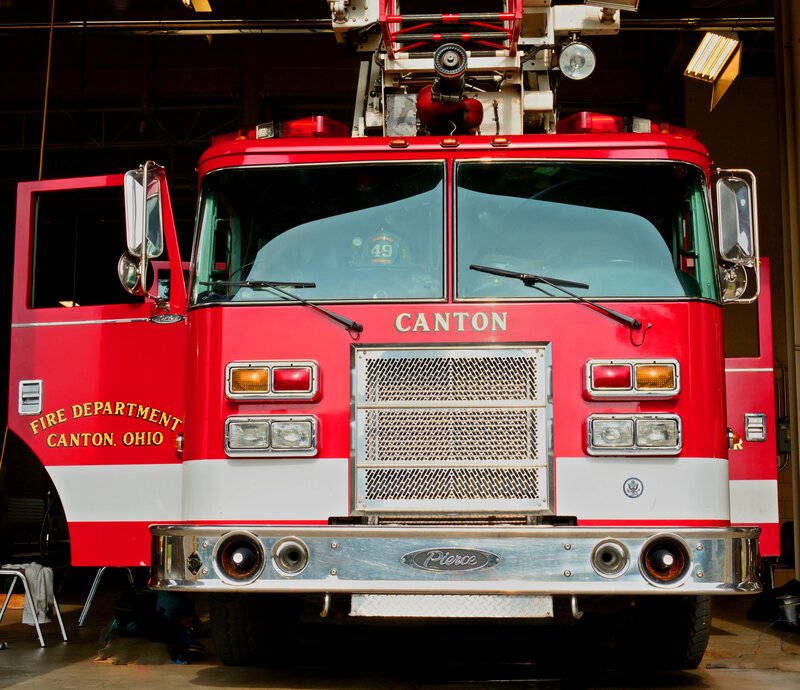 Red Fire Truck — Dramatic