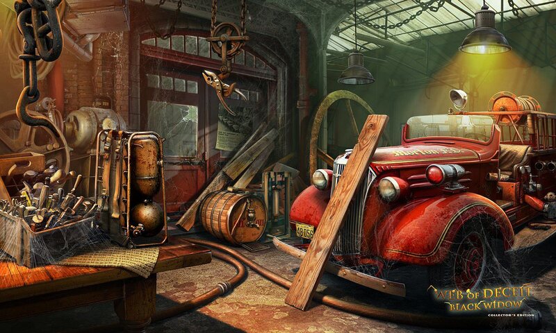 Red Fire Truck in Garage