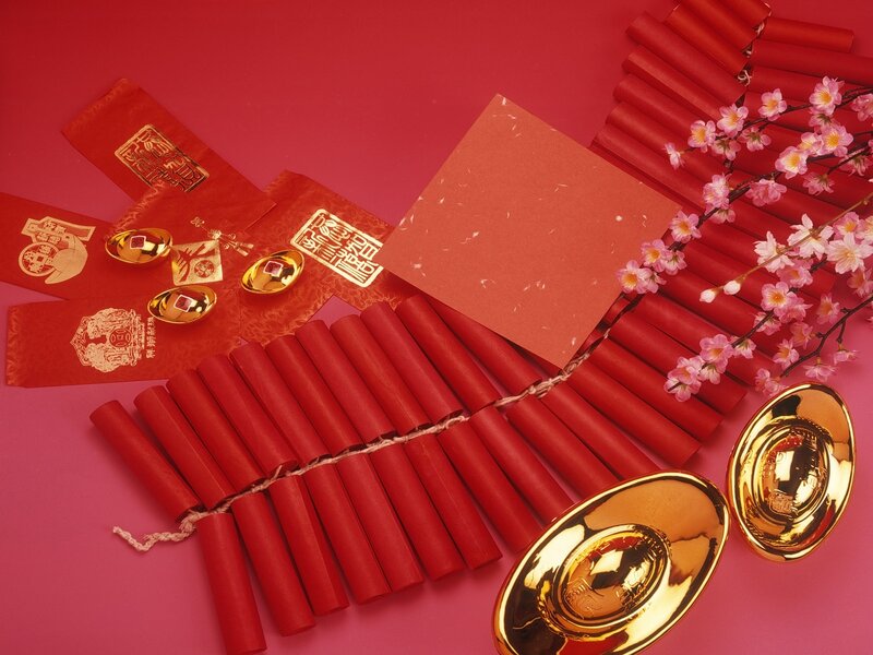 Red Firecrackers and Gold Ingots