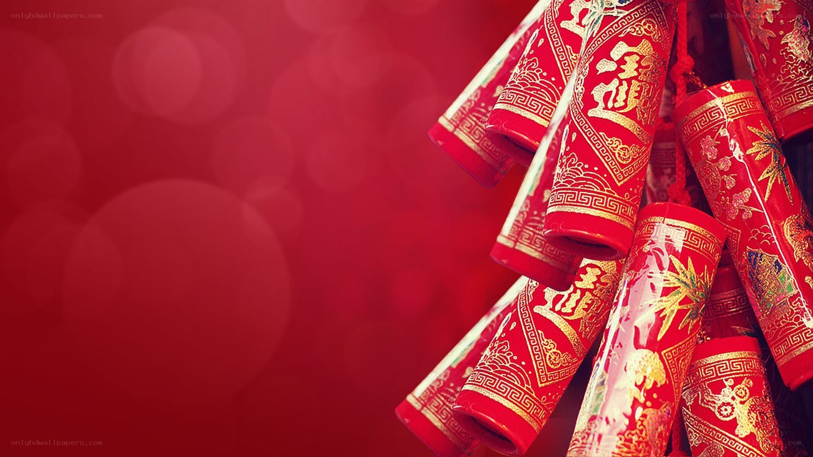 Red firecrackers for celebration