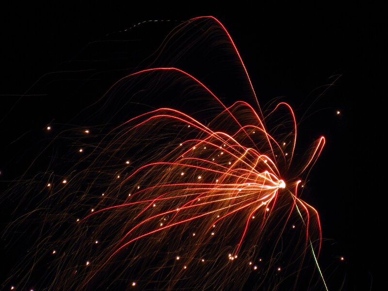 Red Firework Burst