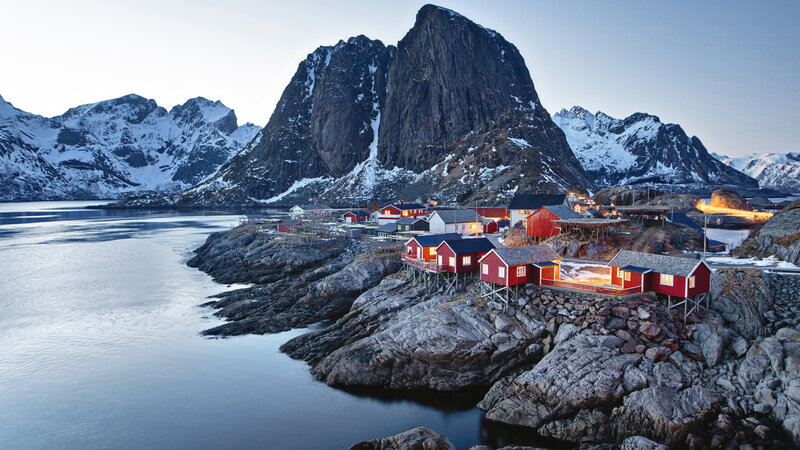 Red Fishing Huts — Serene