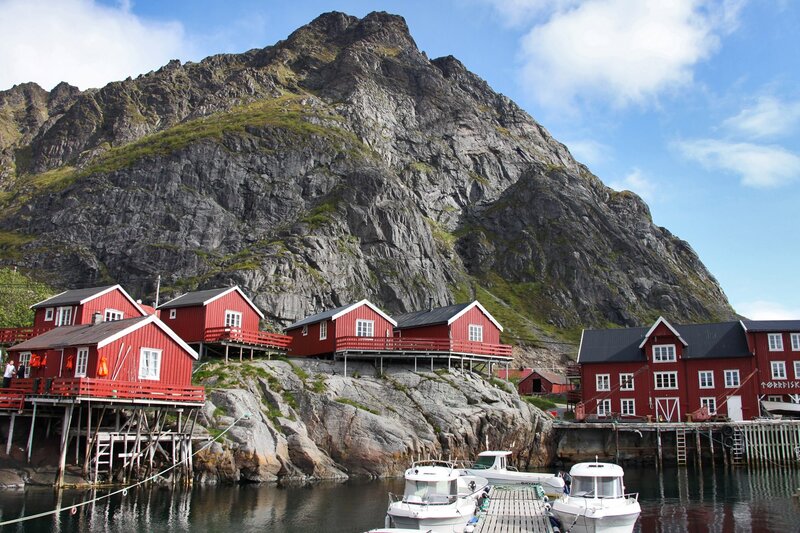 Red Fishing Huts