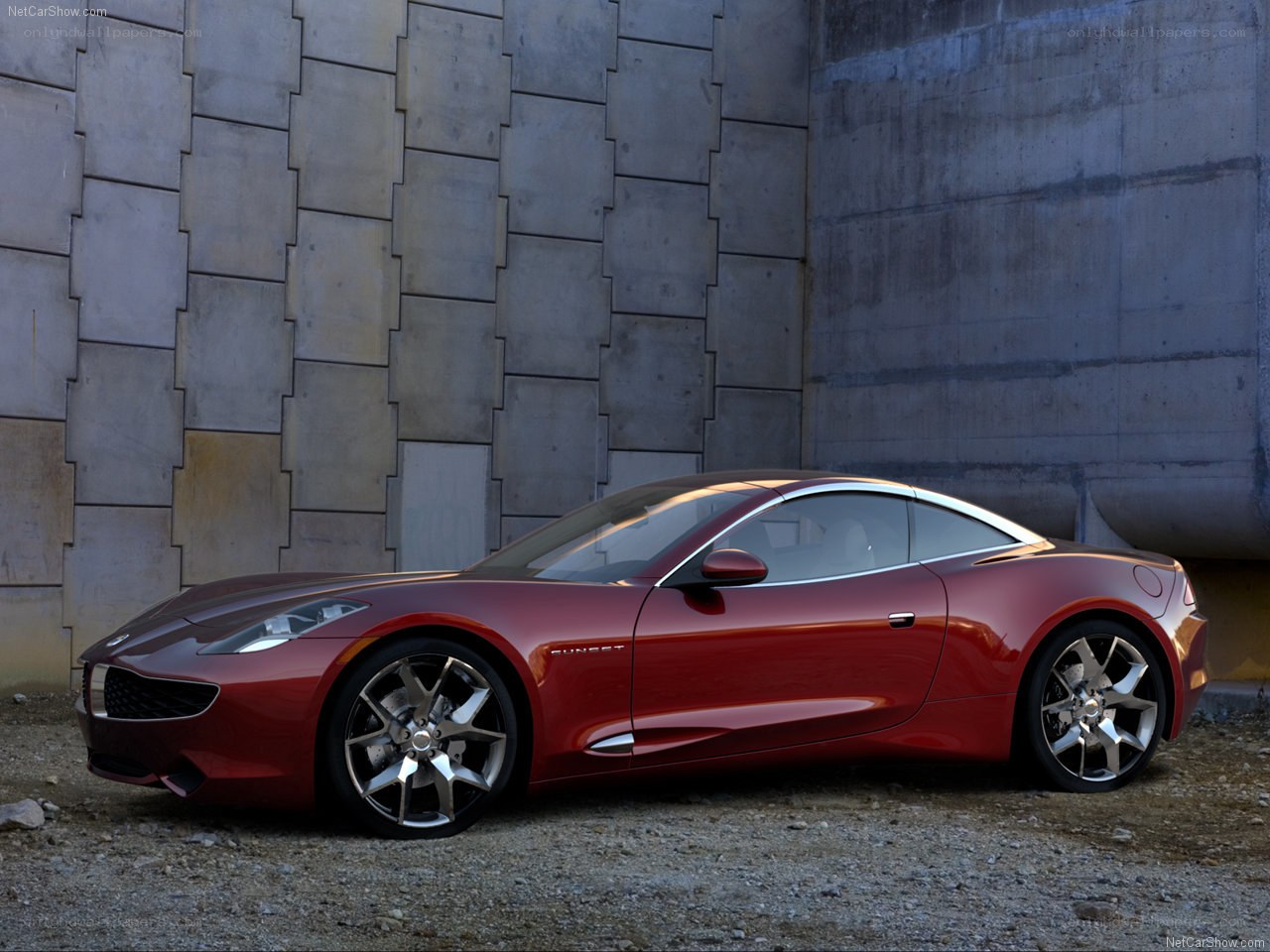 Red Fisker Sunset concept car