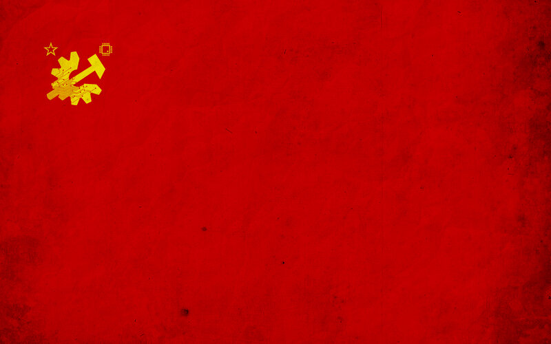 Red Flag with Emblem — Serious