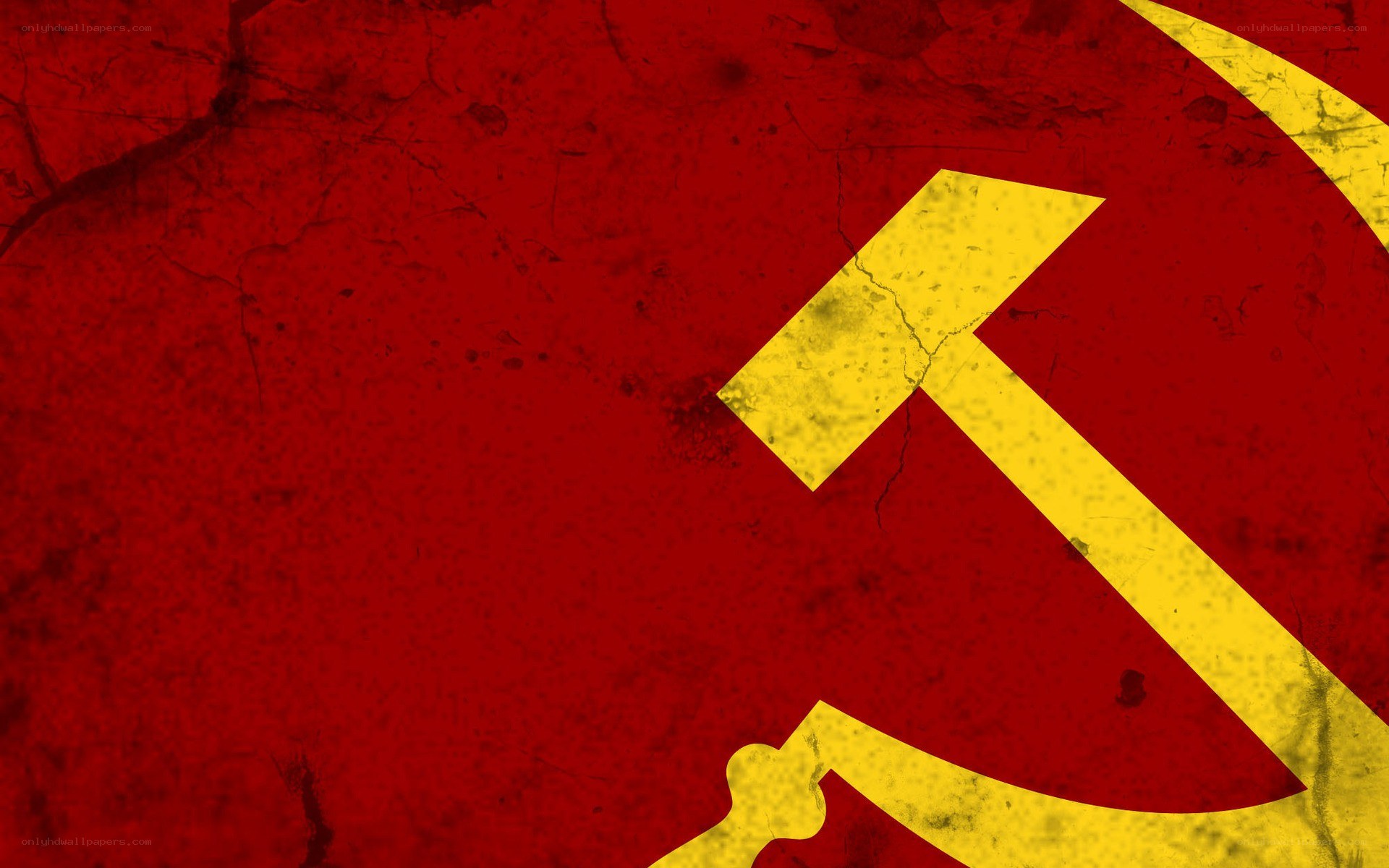 Red flag with hammer and sickle