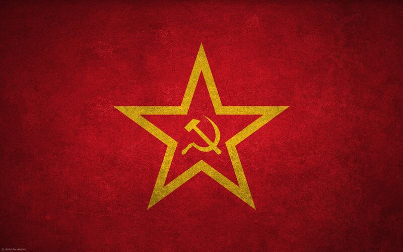 Red Flag with Star — Serious