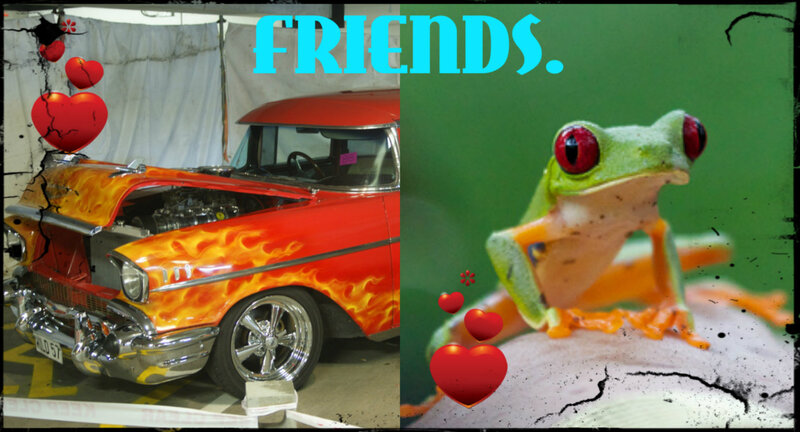 Red Flame Car and Frog