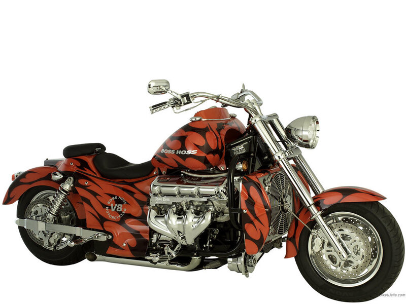 red flame custom motorcycle