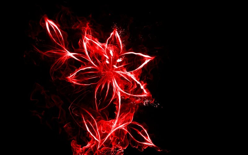 Red flame flower