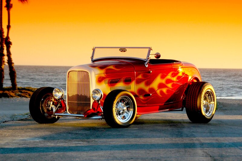 Red Flame Hot Rod