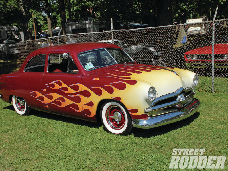 Red Flame-painted Car — Showcase