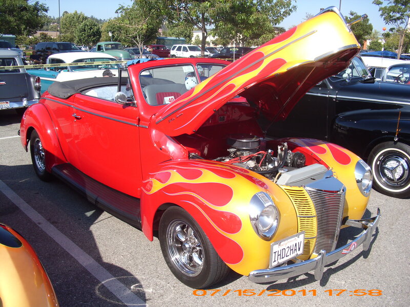 Red Flame-painted Car