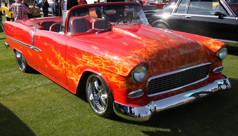 Red Flame-painted Convertible — Showcase