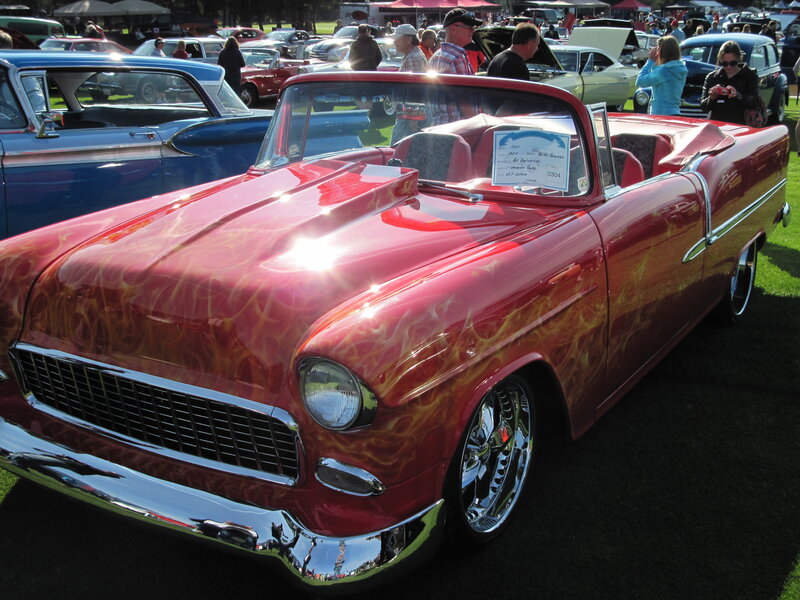 Red Flame-painted Convertible