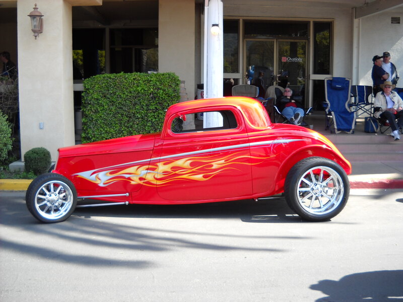 Red Flame-painted Hot Rod — Calm