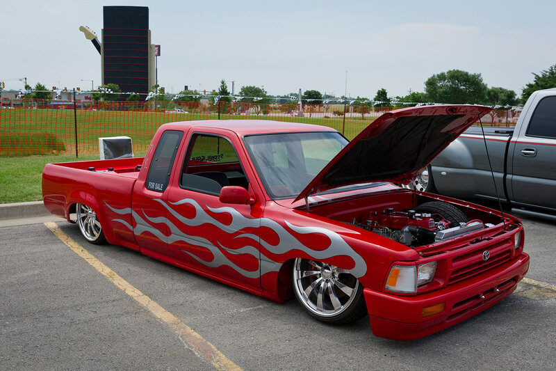Red Flame-painted Truck — Showcase