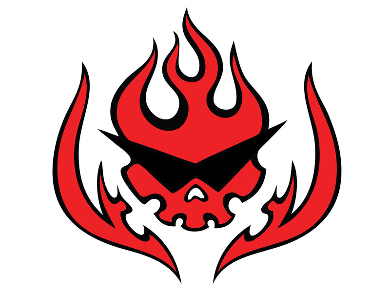 Red Flame Skull