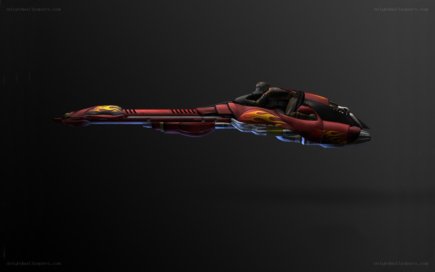red flame speeder vehicle